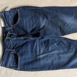 Dark Blue Denim Jeans NWT Crop High Rise Sz 8
